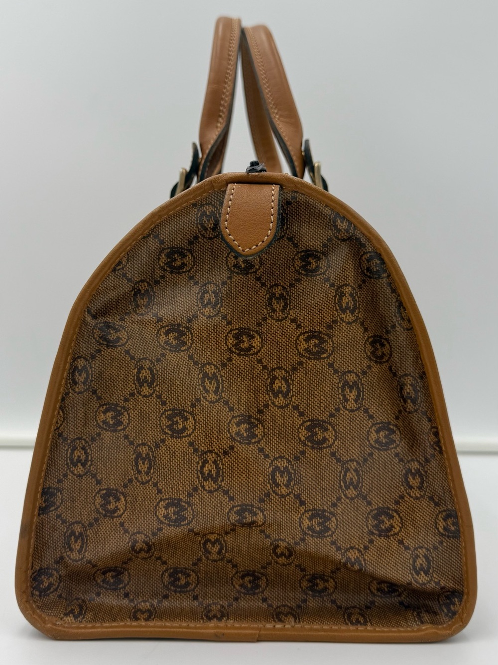 🐢MORABITO 1905 PARIS Monogram Polochon 32 Bag • Made in FRANCE •Imperial Warrant - Picture 6 of 16